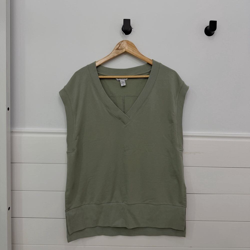 Women’s Athleta Cozy Retroterry V Neck Sweater Tank Size L